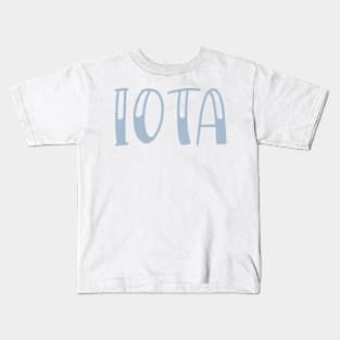 Light Blue Iota Letter Kids T-Shirt